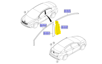 Kia Cerato Arka Kapı Sol Siyah Band Orjinal | 86381A7000