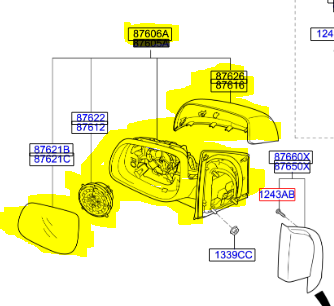 Picanto Dikiz Ayna Sağ Orjinal | 87620G6070