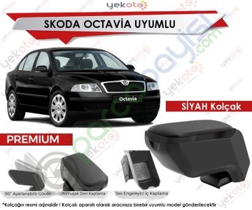 Skoda Octavia Uyumlu Siyah Kolçak Kol Dayama Ultra Kaliteli