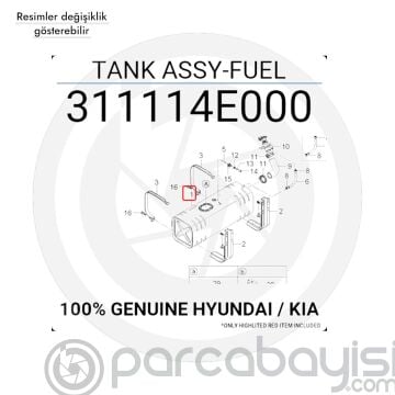 Kia Bongo Yakıt Deposu Std Kabin Orjinal | 311114E000