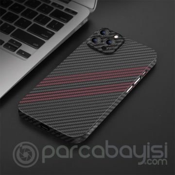 Hoco iPhone 14 Pro 6.1 Kılıf Kevlar Texture Kamera Korumalı Telefon Kılıfı