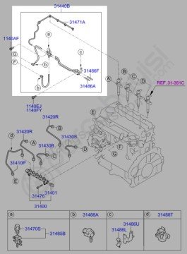 Enjektor Basınc Adaptorü F/L Orjinal | 314802A403