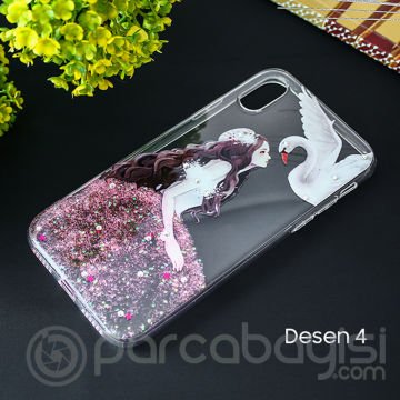 İphone X Xs 3d Diamond Elbise Şeffaf Silikon Kılıf