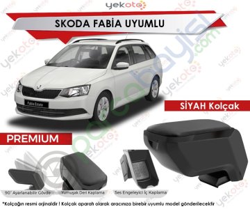 Skoda Fabia Uyumlu Siyah Kolçak Kol Dayama Ultra Kaliteli