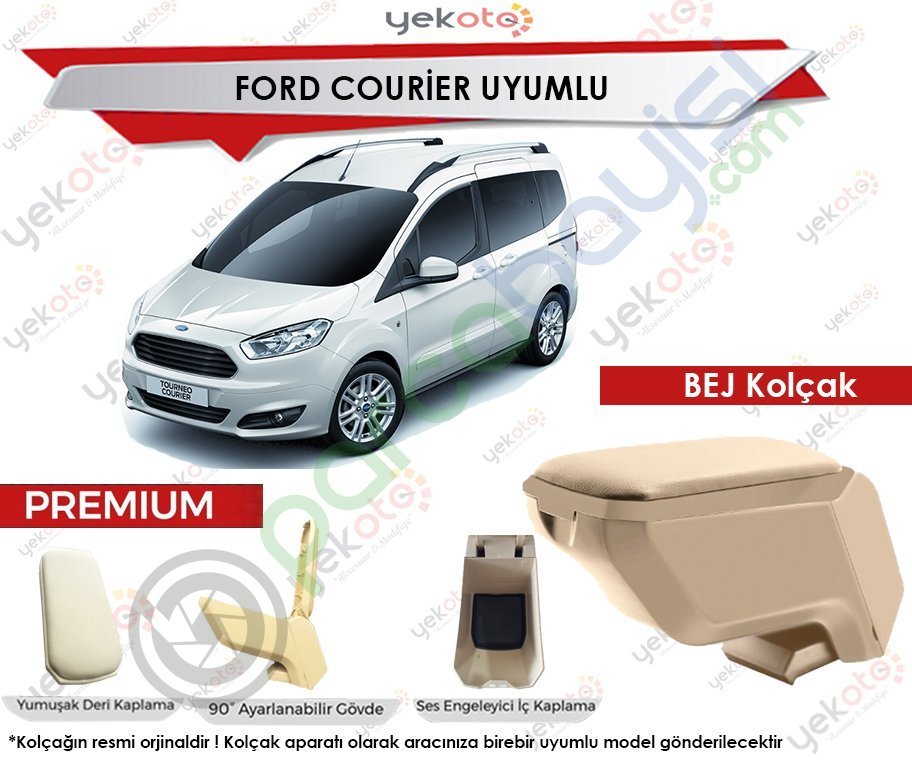 Ford Courier Uyumlu Bej Kolçak Kol Dayama Ultra Kaliteli