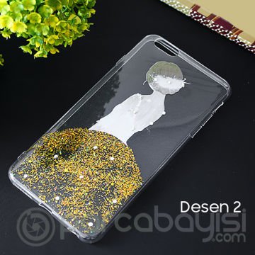 İPhone 6S Plus  6 Plus 3d Diamond Elbise Şeffaf Silikon Kılıf