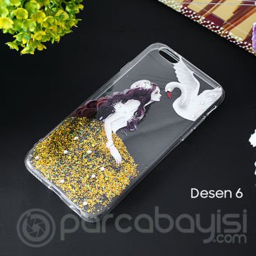 İPhone 6S Plus  6 Plus 3d Diamond Elbise Şeffaf Silikon Kılıf