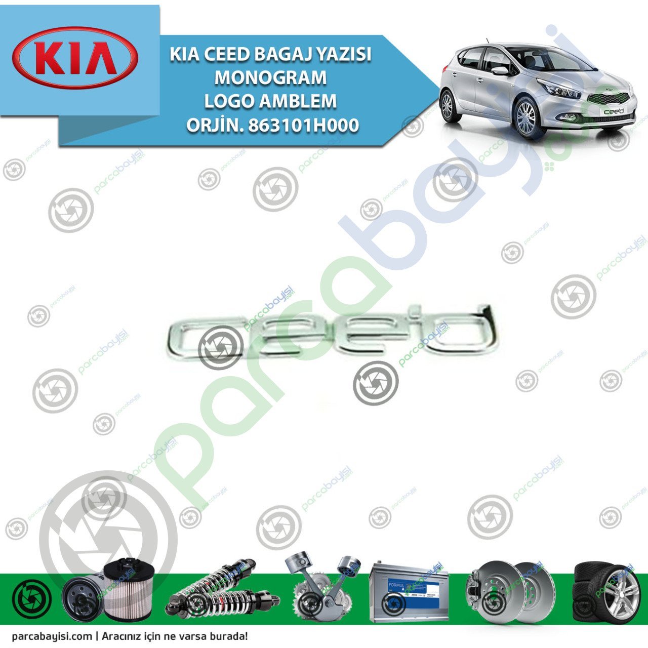 Kia Ceed Bagaj Yazısı Logo Amblem Orjinal | 863101H000