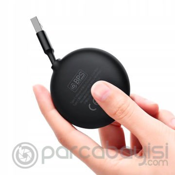 Baseus 66W Makaralı 3in1 Type-C + Lightning + Micro USB Kablo Hızlı Şarj Kablosu