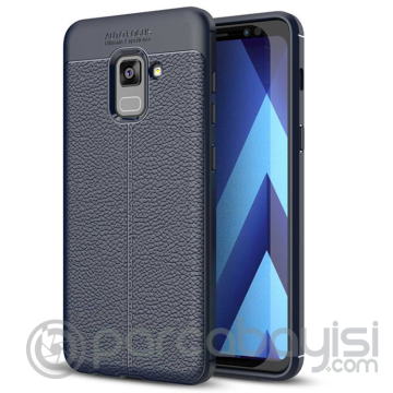 Ally Samsung Galaxy A8 -A8+ Plus 2018 A730 İçin Litchi Tam Koruma Soft Silikon Kılıf