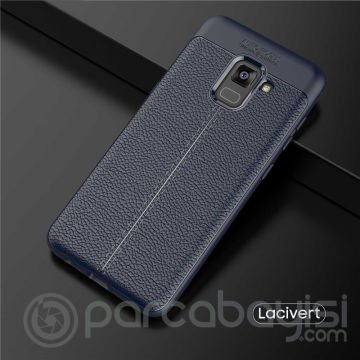 Ally Samsung Galaxy A8 -A8+ Plus 2018 A730 İçin Litchi Tam Koruma Soft Silikon Kılıf