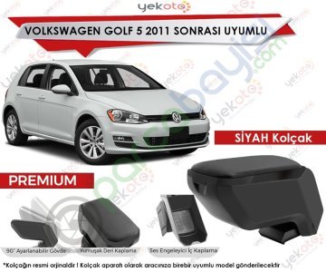 Vw Golf 5 2011 Sonrası Uyumlu Siyah Kolçak Kol Dayama Ultra Kaliteli