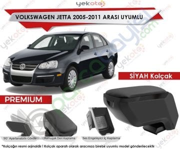 Vw Jetta 2005-2011 Sonrası Uyumlu Siyah Kolçak Kol Dayama Ultra Kaliteli