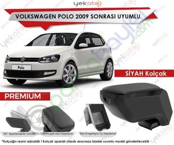Vw Polo 2009 Sonrası Uyumlu Siyah Kolçak Kol Dayama Ultra Kaliteli