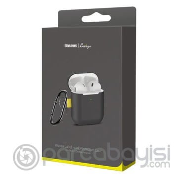 Baseus Woven Label Hook AirPods 1-2 Koruma kılıf+Anahtarlık