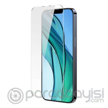 Baseus Crystal 0.3mm iPhone 14 - 13 - 13 Pro Tempered Ekran Koruyucu 2 Adet Set