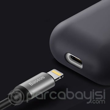 Baseus Woven Label Hook AirPods 1-2 Koruma kılıf+Anahtarlık