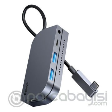 BASEUS Bending Angle No.7 Çok fonksiyonlu 6 Port Type-C Hub (CAHUB-CWJ0G)