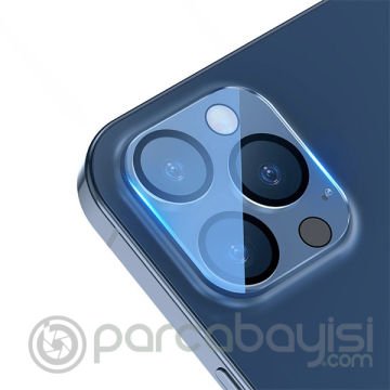 Baseus iPhone 12 Pro Max 6.7 Full Tempered Kamera Lens Koruma Camı 2Set