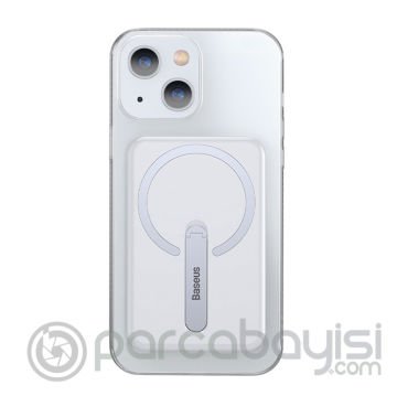 Baseus iPhone 13 6.1inç Manyetik Magsafe Standlı Silikon Kılıf