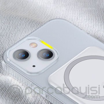 Baseus iPhone 13 6.1inç Manyetik Magsafe Standlı Silikon Kılıf