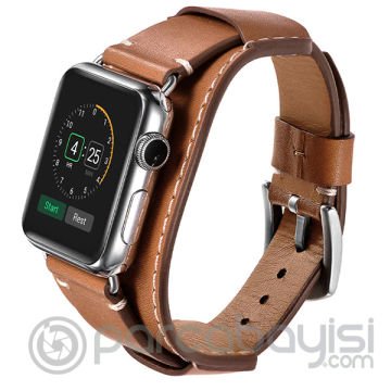 Ally Apple Watch 7-8 41mm 6-5-4 40mm Hakiki Deri Kordon Kayış 3-2-1 38mm