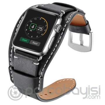Ally Apple Watch 7-8 41mm 6-5-4 40mm Hakiki Deri Kordon Kayış 3-2-1 38mm