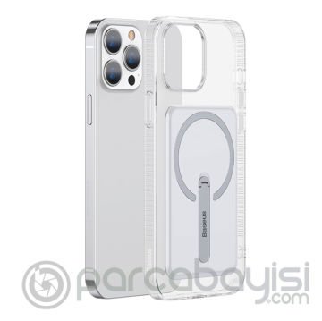 Baseus iPhone 13 Pro Max 6.7 Manyetik Magsafe Standlı Silikon Kılıf