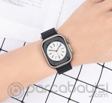 Ally Apple Watch 7-8 45mm 6-5-4 44mm Watch Ultra 49mm Marine Silikon Kayış Kordon 3-2-1 42mm