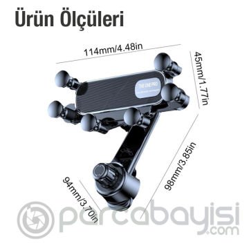 ALLY One Pro 360° Dönebilen Araç İçi Havalandırma Telefon Tutucu