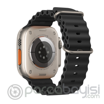 Ally Apple Watch 7-8 45mm 6-5-4 44mm Watch Ultra 49mm Marine Silikon Kayış Kordon 3-2-1 42mm