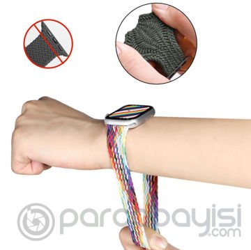Ally Apple Watch 7-8 45mm 6-5-4 44mm Watch Ultra 49mm Single loop Plastik Kayış Kordon 3-2-1 42mm