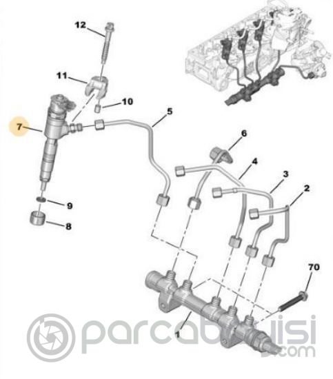 ENJEKTOR  3008 II (P84) DV6FC  120 BG PSA ORJİNAL | 9802776680