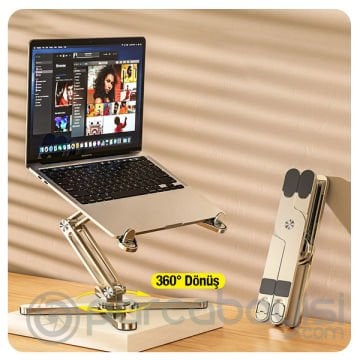 ALLY MC N86 Katlanabilir 360° Dönebilen Masaüstü Laptop Standı