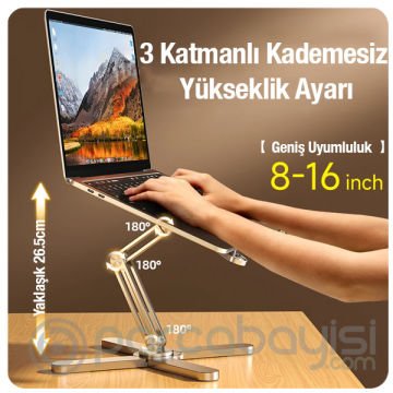 ALLY MC N86 Katlanabilir 360° Dönebilen Masaüstü Laptop Standı