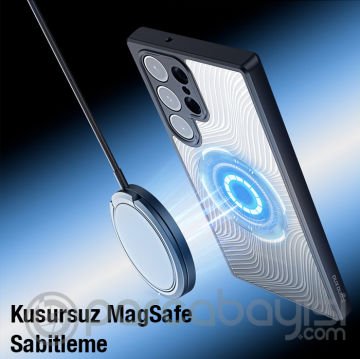 Dux Ducis Samsung S23 Ultra Aimo Series MagSafe Premium Buzlu Sert PC-TPU Kılıf