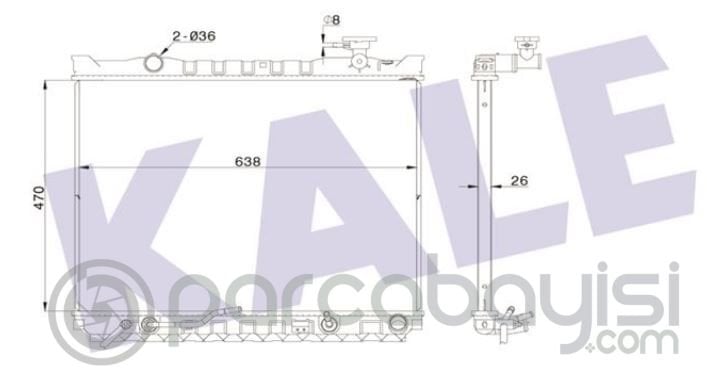Kia Sorento Su radyatörü Kale | 253103E740K