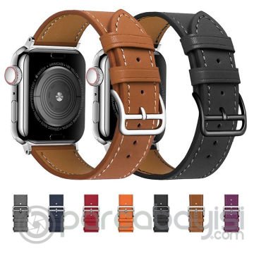 Ally Apple Watch 7-8 41mm 6-5-4 40mm Single Coil Deri Kayış Kordon 3-2-1 38mm