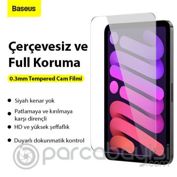 Baseus 0.3mm iPad Mini 8.3inç (2021) Tempered Cam Ekran Koruyucu