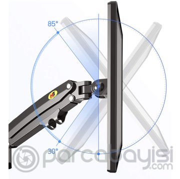NB H180 Ergonomik Ayarlanabilir Çift Kol Amortisörlü Monitör Standı - Tutucu 22''-32''