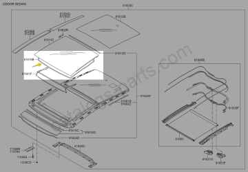 Ceed Fitil Panaroma Sunroof  Cam Orjinal | 81619A2000