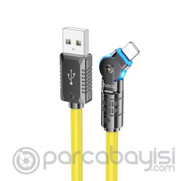 HOCO U118 Döner Başlıklı USB to iPhone Lightning Hızlı Şarj ve Veri Kablosu