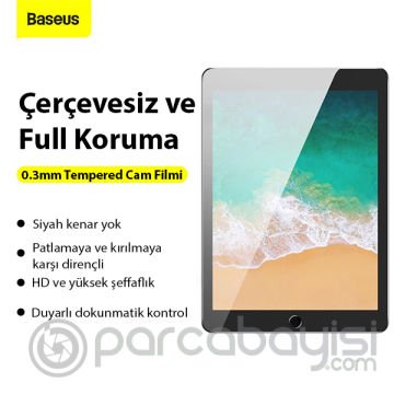 Baseus iPad 9.7 2018 - 2017 - Pro 9.7 - Air 2 - Air Tempered Cam Ekran Koruyucu