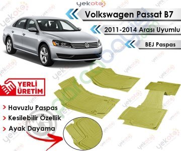 2014 Arası Uyumlu Havuzlu Kesilebilir Üniversal Bej Paspas