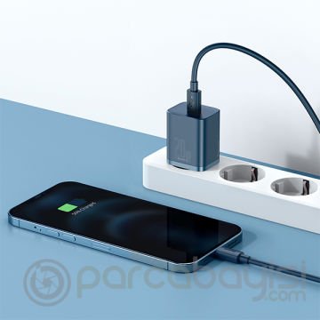 Baseus Super Si 20W PD Type-C Hızlı Şarj Adaptörü 20W İPhone 14-13- 12-11 Hızlı Şarj