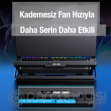ALLY MC CR105 17 İnç Masaüstü 2000RPM Soğutucu Laptop Standı