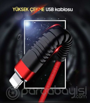 Floveme 1m Halat Dayanıklı İphone 11-11Pro X-XS-xr 7,8,Usb Kablo