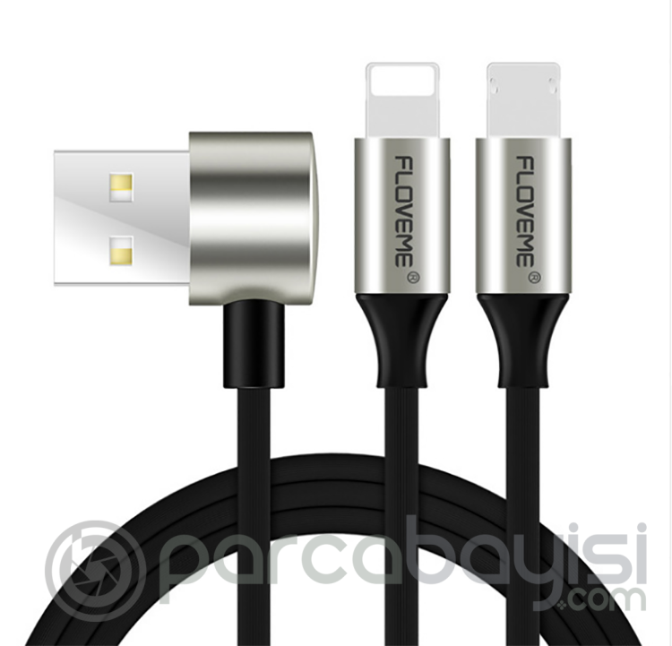 Floveme 2 İn1 İPhone 13-12,11 Ve Micro Usb Usb Kablo