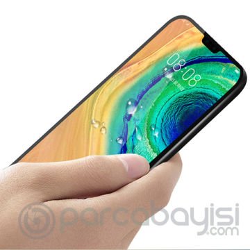 Huawei Mate 30 Full 3D Tempered Kırılmaz Cam Ekran Koruyucu