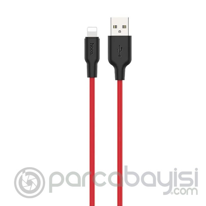 HOCO X21 Plus USB to iPhone Lightning Silikon Hızlı Şarj ve Data Kablosu